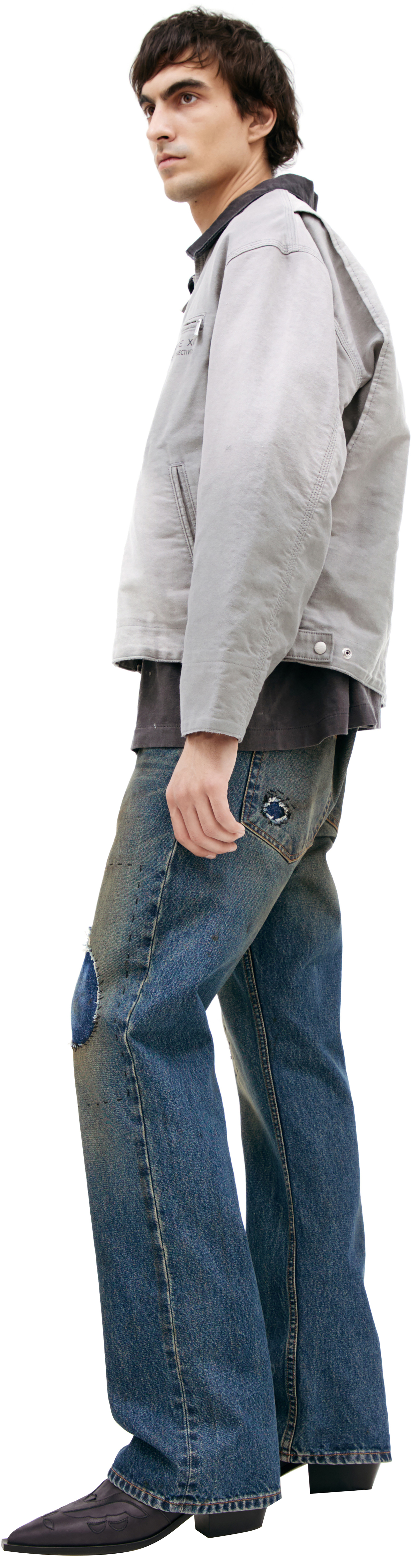 GREY JACKET WITH PATCHES - 2