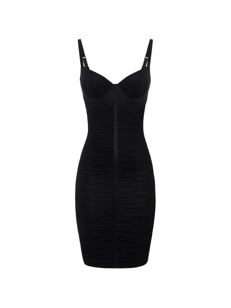 draped jersey sheath dress 1