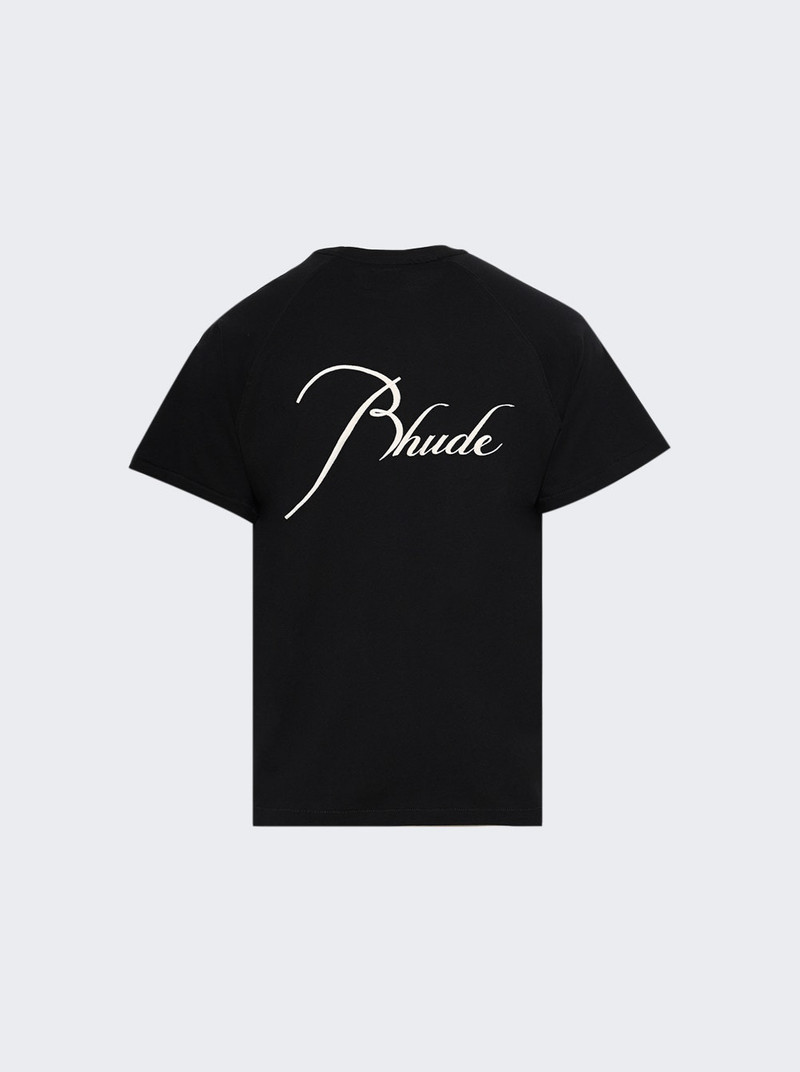 Rhude Classique Raglan Tee Black And White outlook