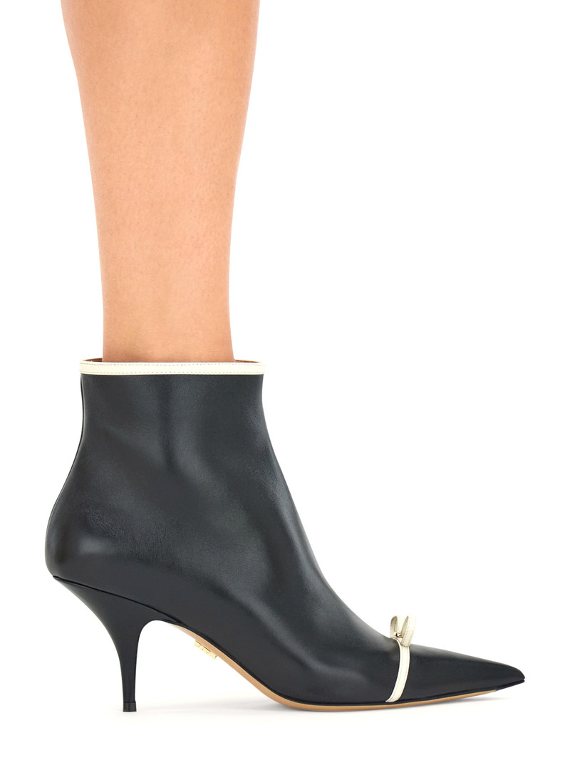 Women's Milla 70MM Leather Ankle Boots - Nero Mascarpone Biscotto 8
