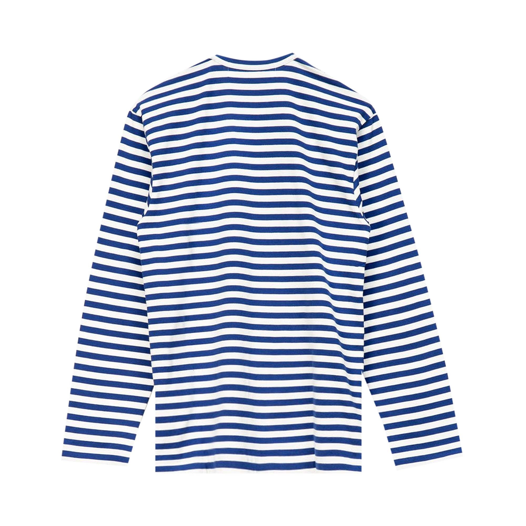Comme des Garçons PLAY Striped T-Shirt 'Navy/White' - 2