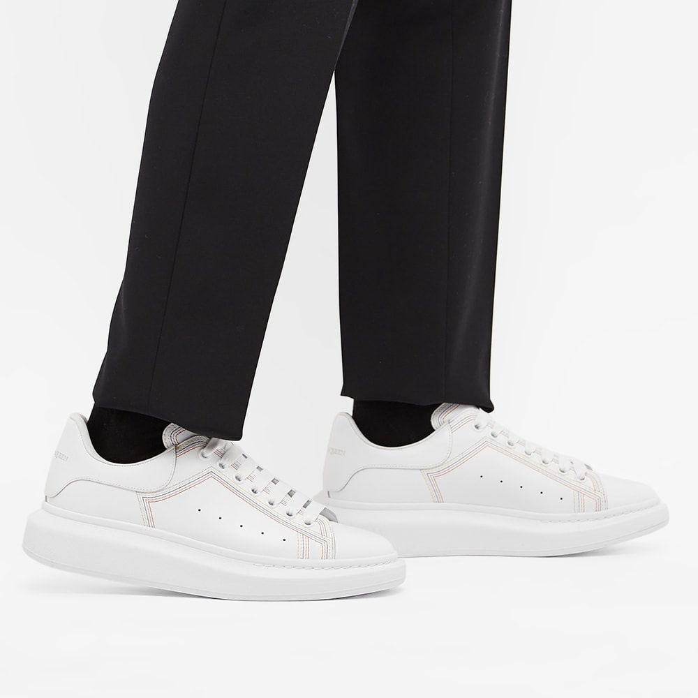 Alexander McQueen Contrast Stitch Wedge Sole Sneaker - 6