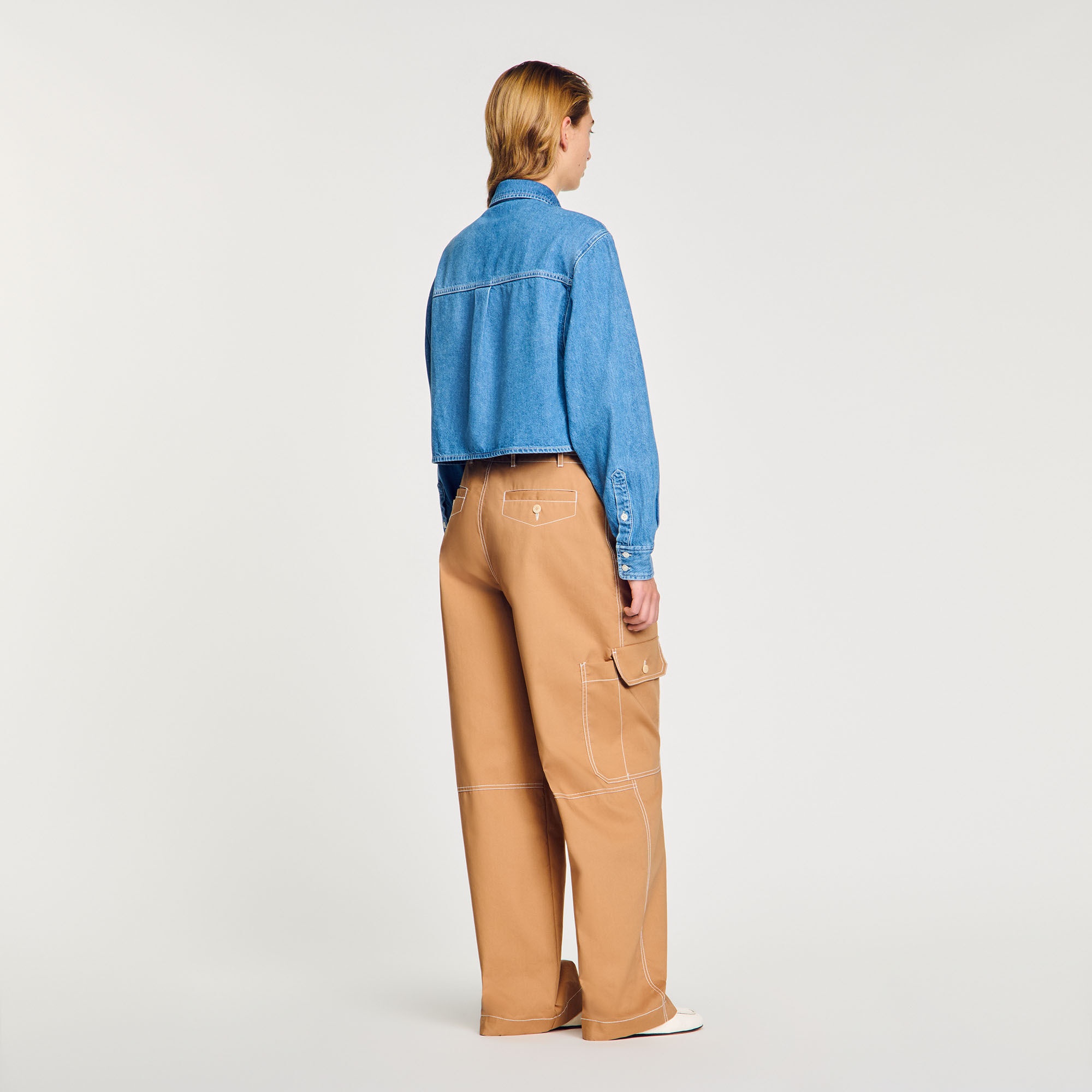 DENIM CROPPED SHIRT - 5
