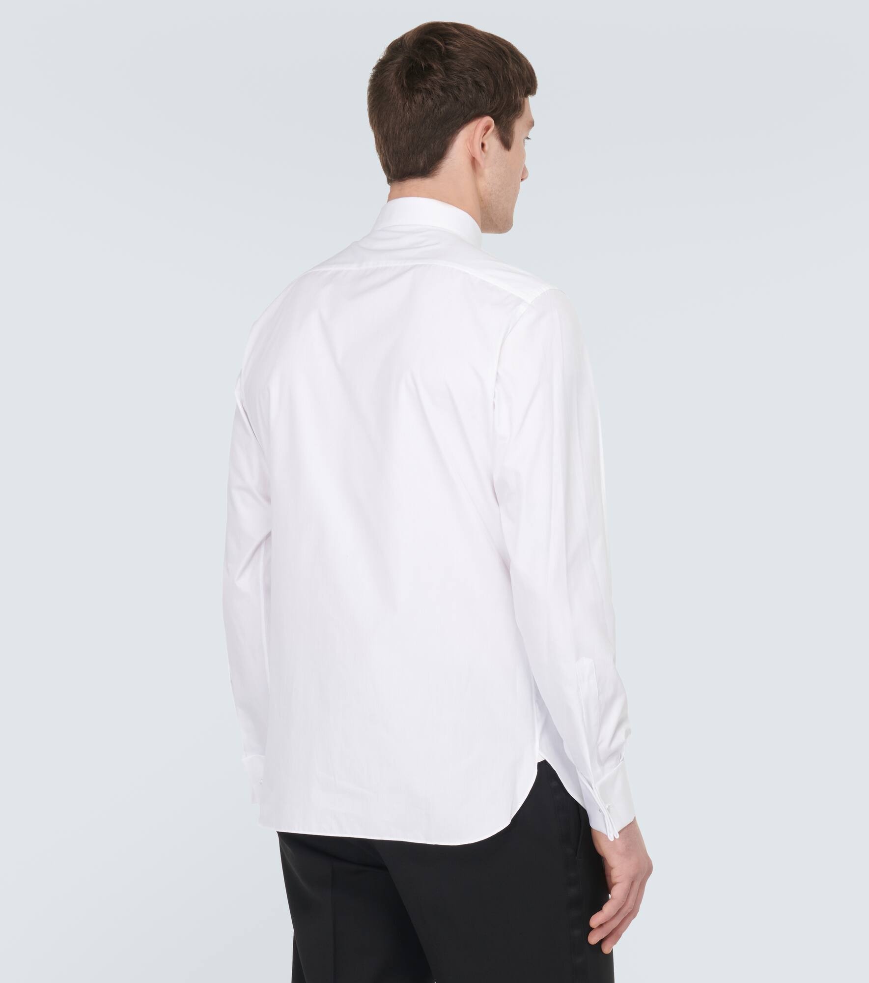 Cotton piqué tuxedo shirt - 4