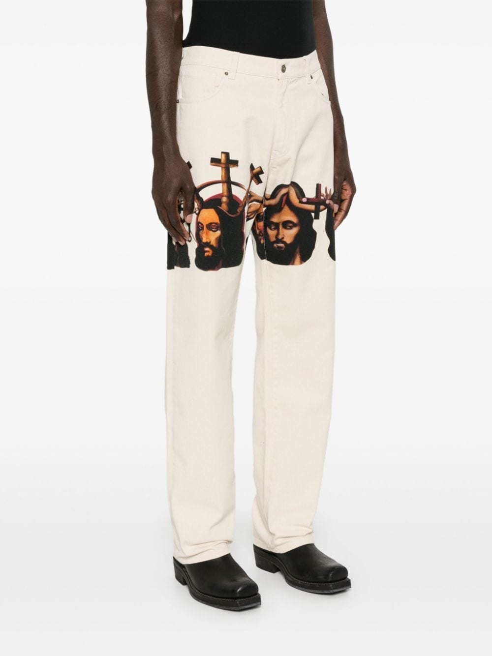 graphic-print baggy jeans - 3