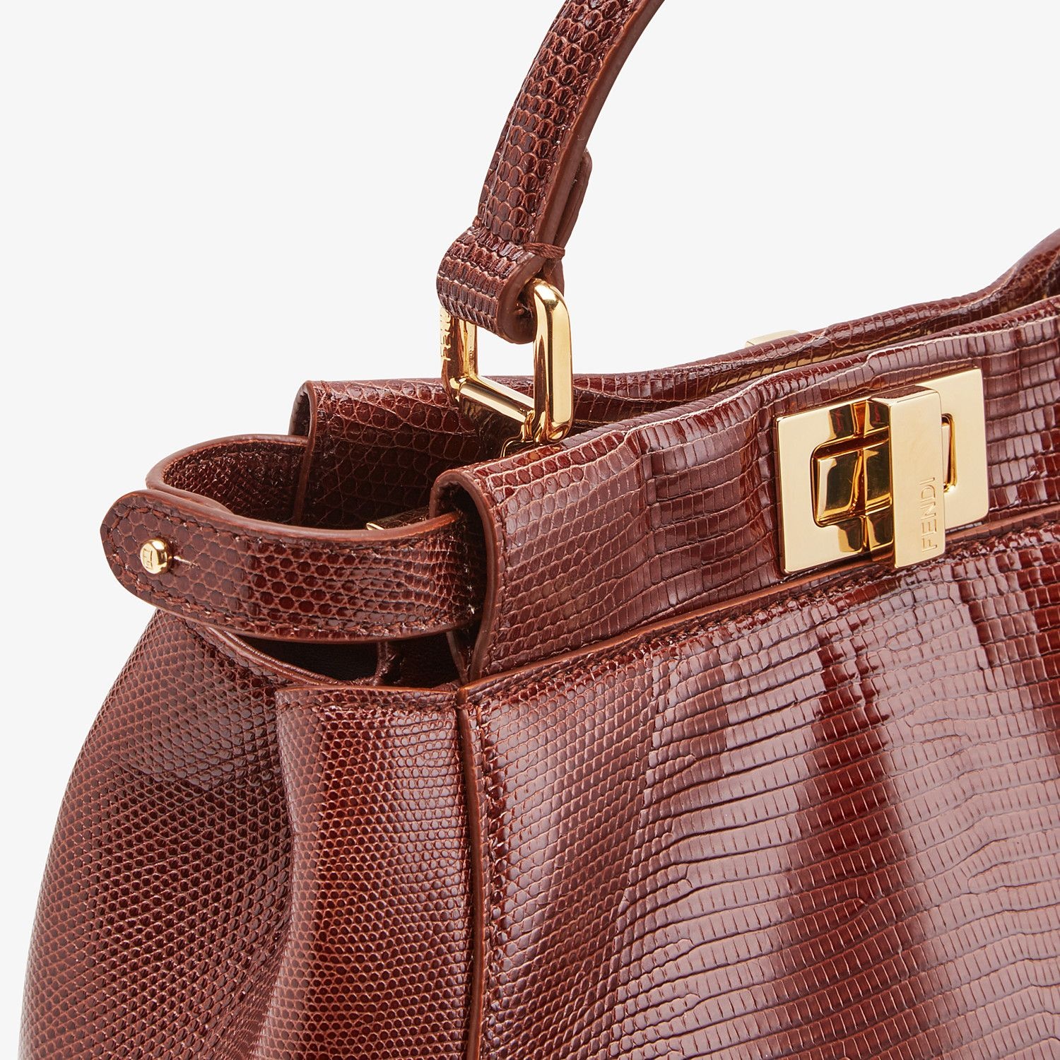 Brown lizard bag - 5