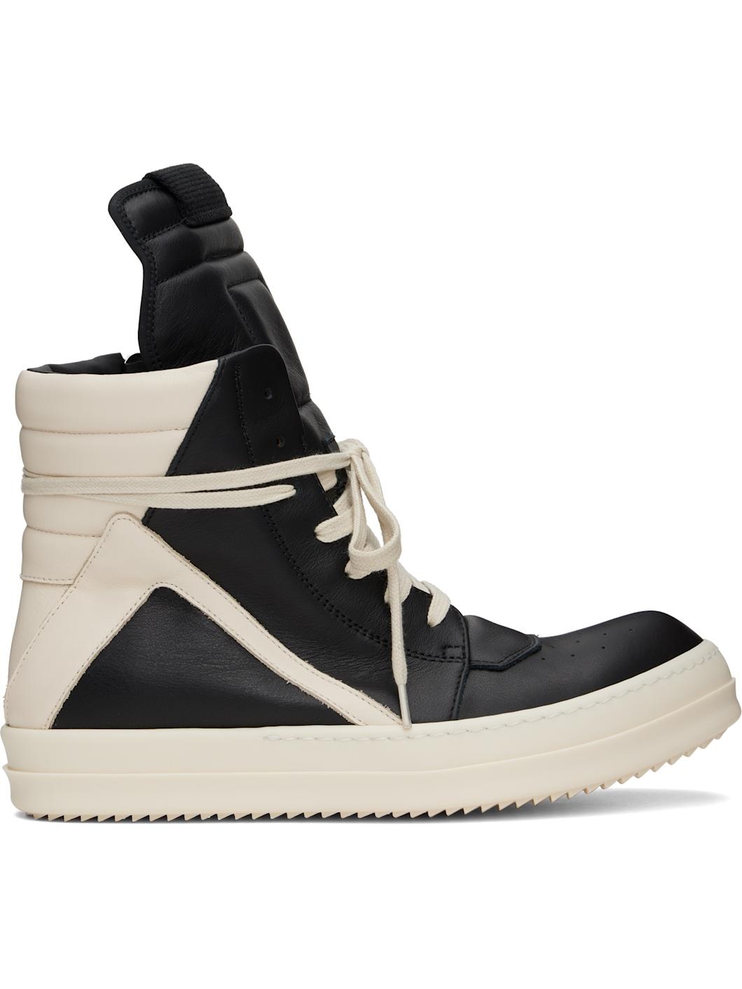 Black & Off-White Hollywood Geobasket Sneakers - 1