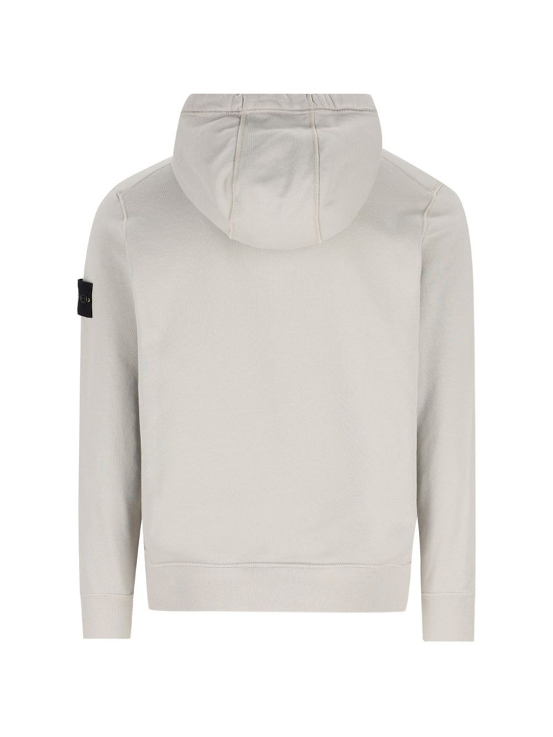 Stone Island zip logo hoodie outlook
