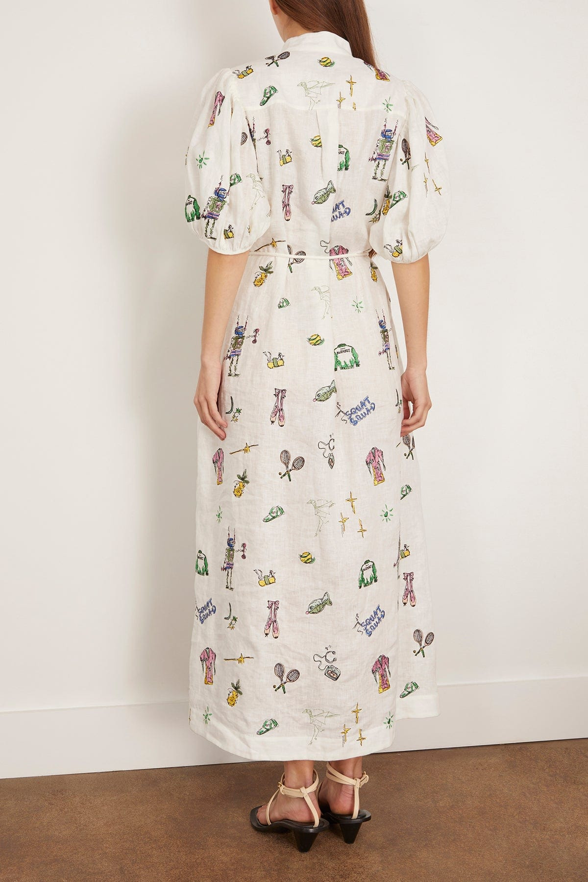 Play Embroidered Shirtdress in Cream - 5