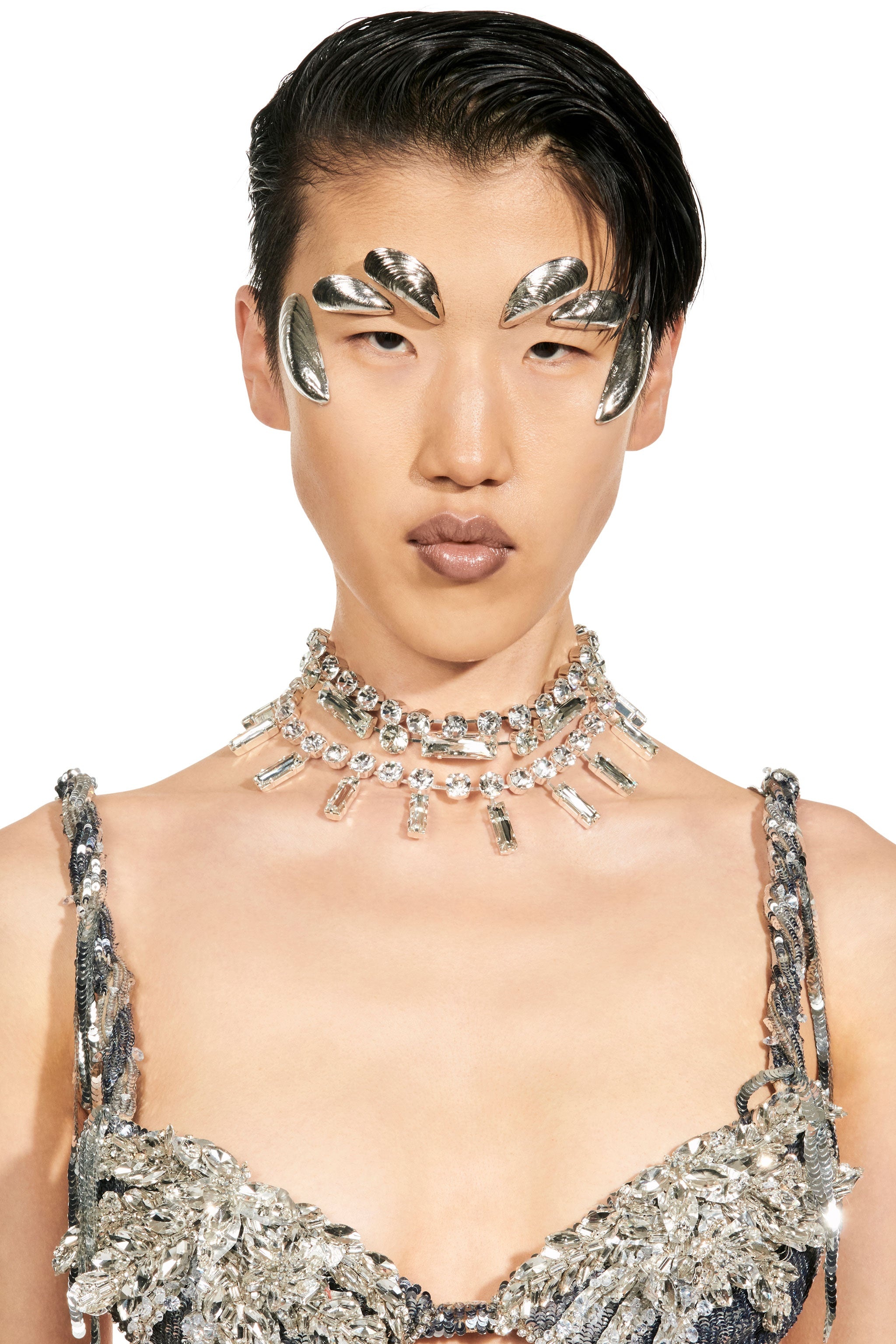 CRYSTAL BAGUETTE CHOKER - 1