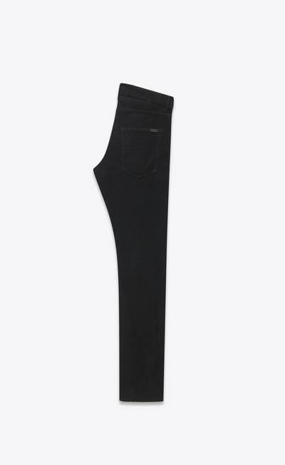 SAINT LAURENT slim-fit jeans in black stonewash corduroy outlook