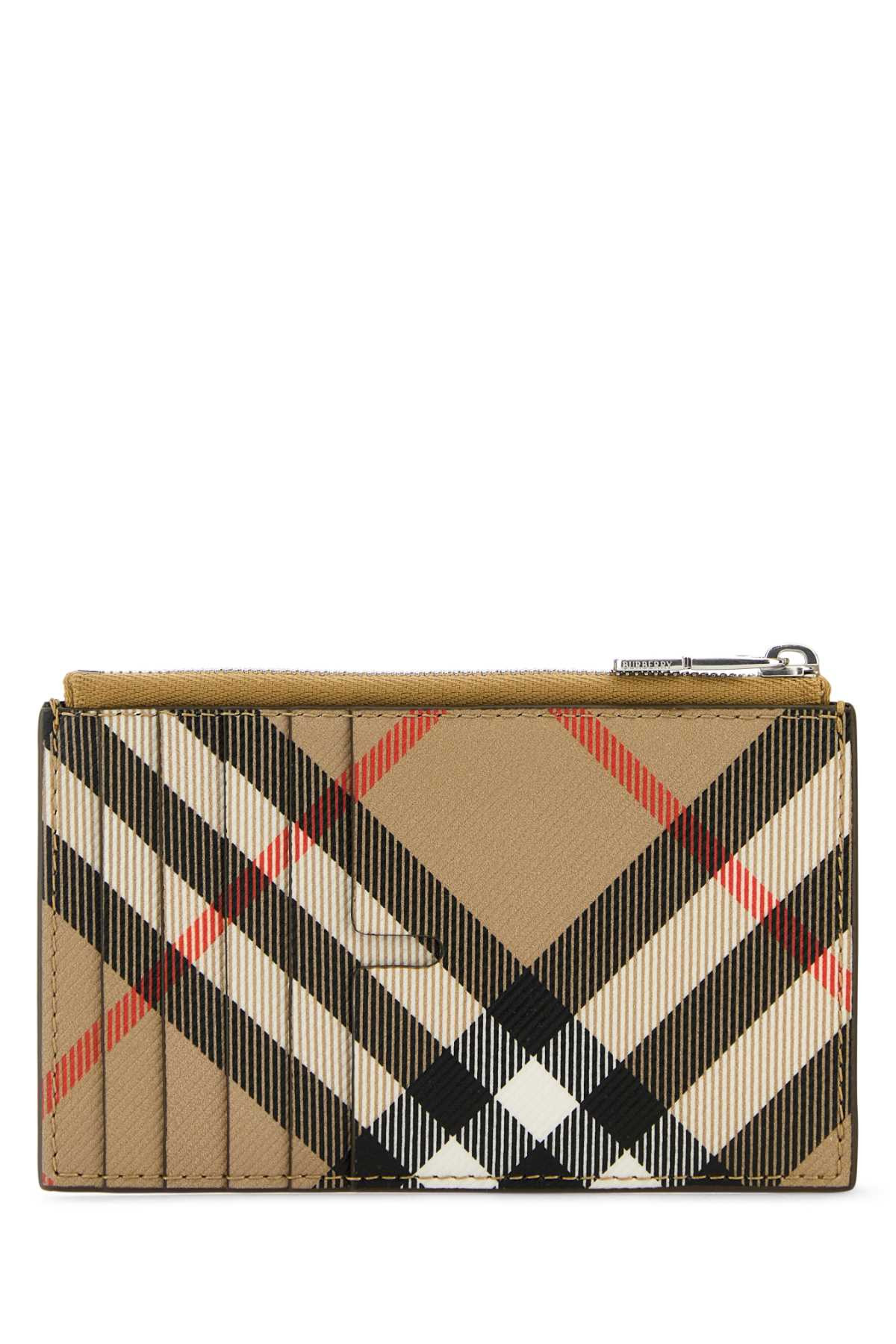 Burberry Men Printed Canvas Check Card Holder - 3