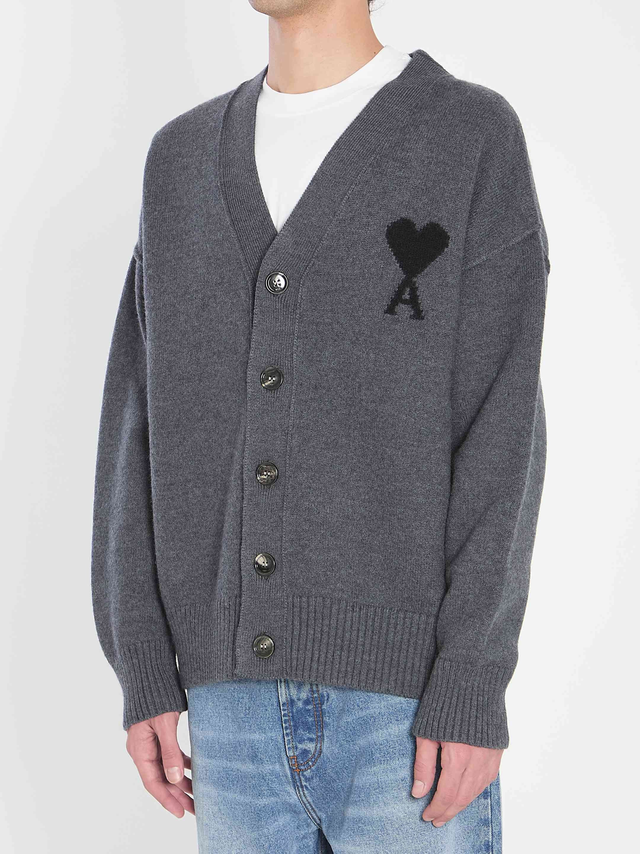 Ami Paris Men Ami De Coeur Cardigan - 2