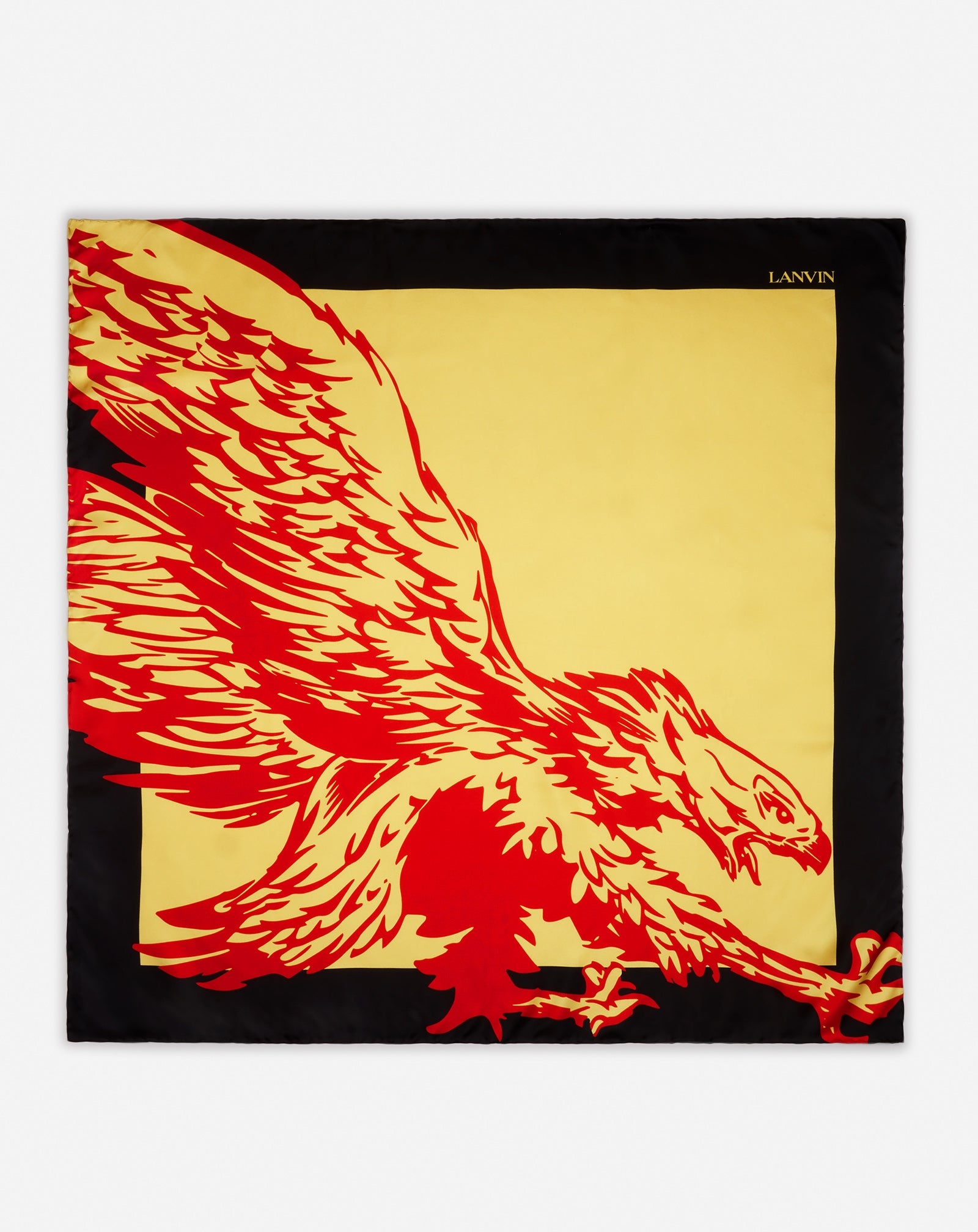 LANVIN X FUTURE PRINTED SILK EAGLE SCARF - 1