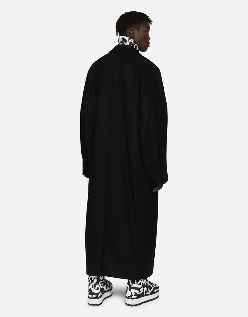 Single-breasted technical wool coat 3