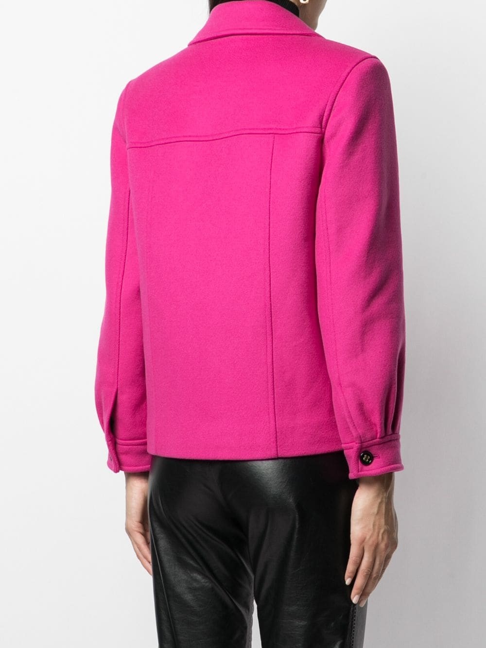 chest flap pockets buttoned jacket - 4