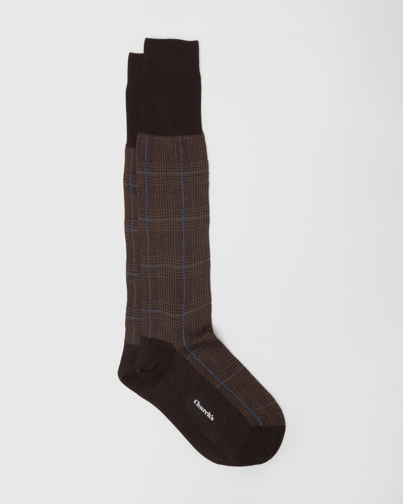 Prince of Wales Wool Long Socks 1
