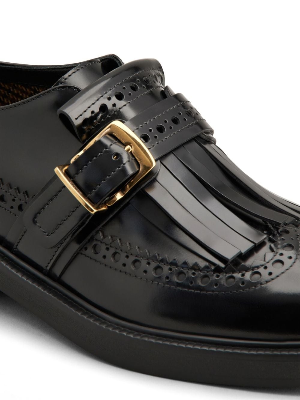 fringe-detail leather loafers - 5