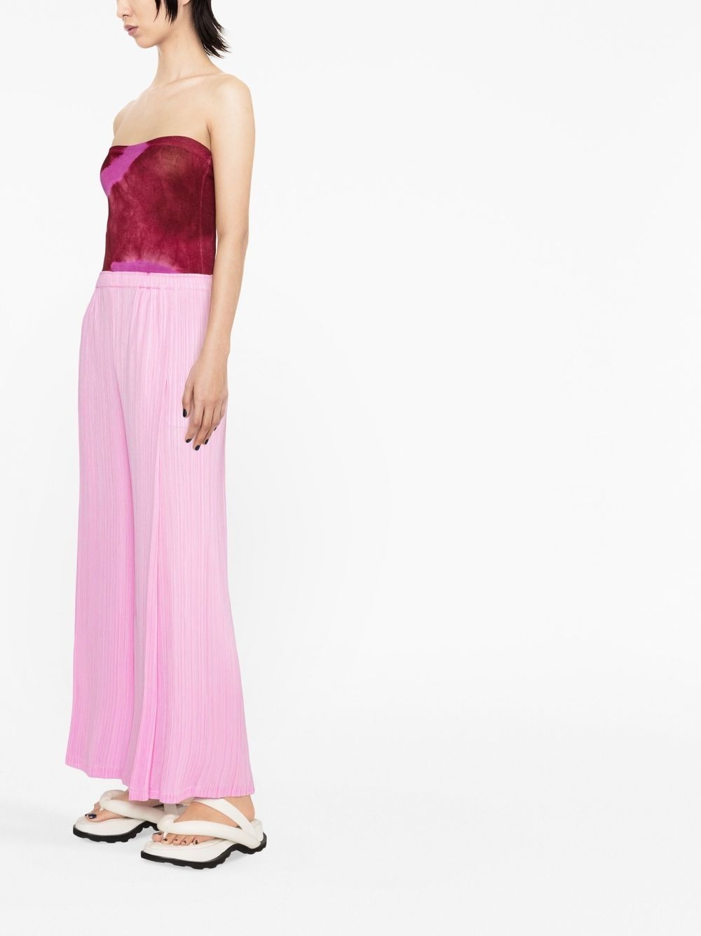 September plissé-effect cropped trousers - 4