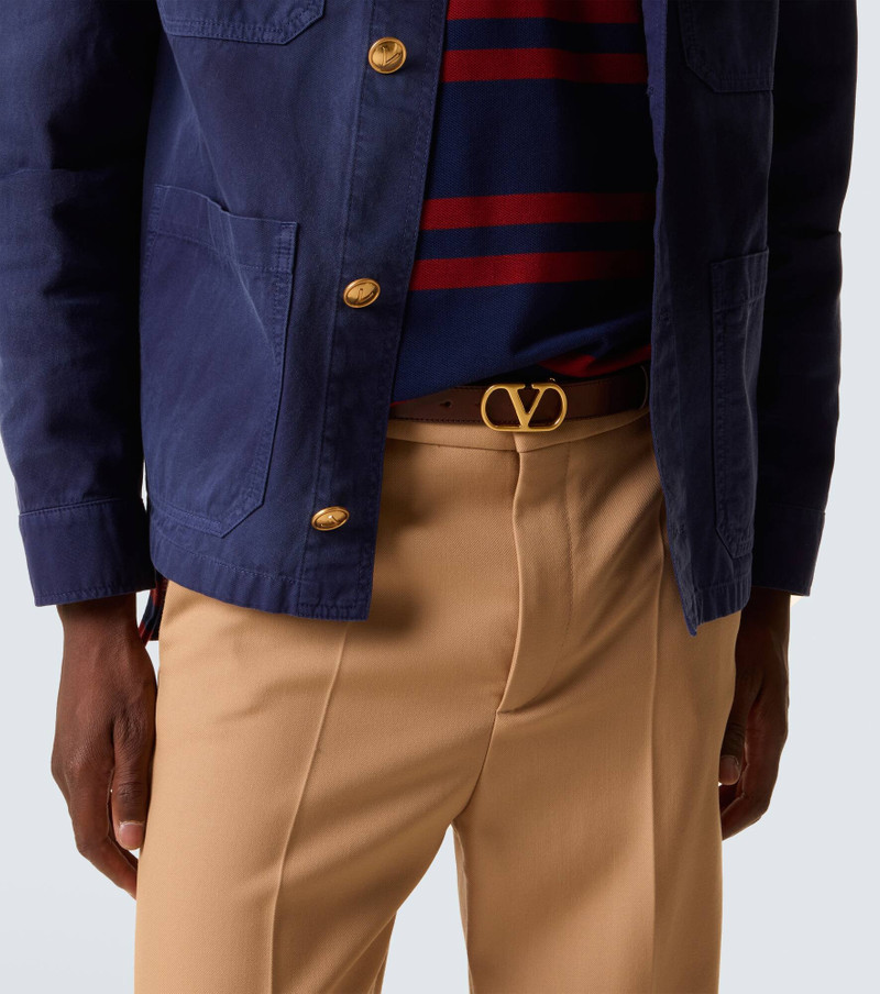 Valentino VLogo braided leather belt outlook