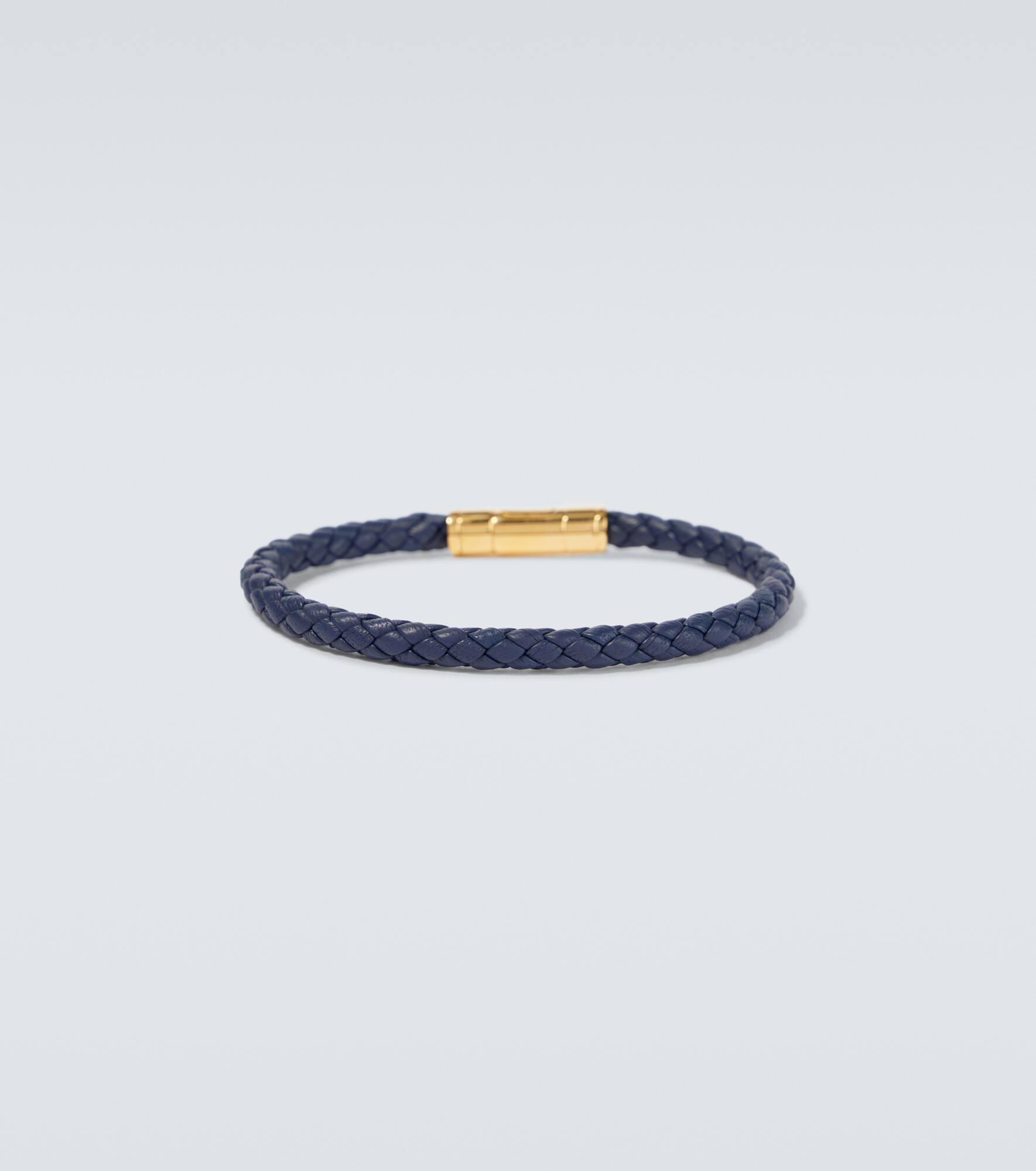 Logo braided leather bracelet - 4