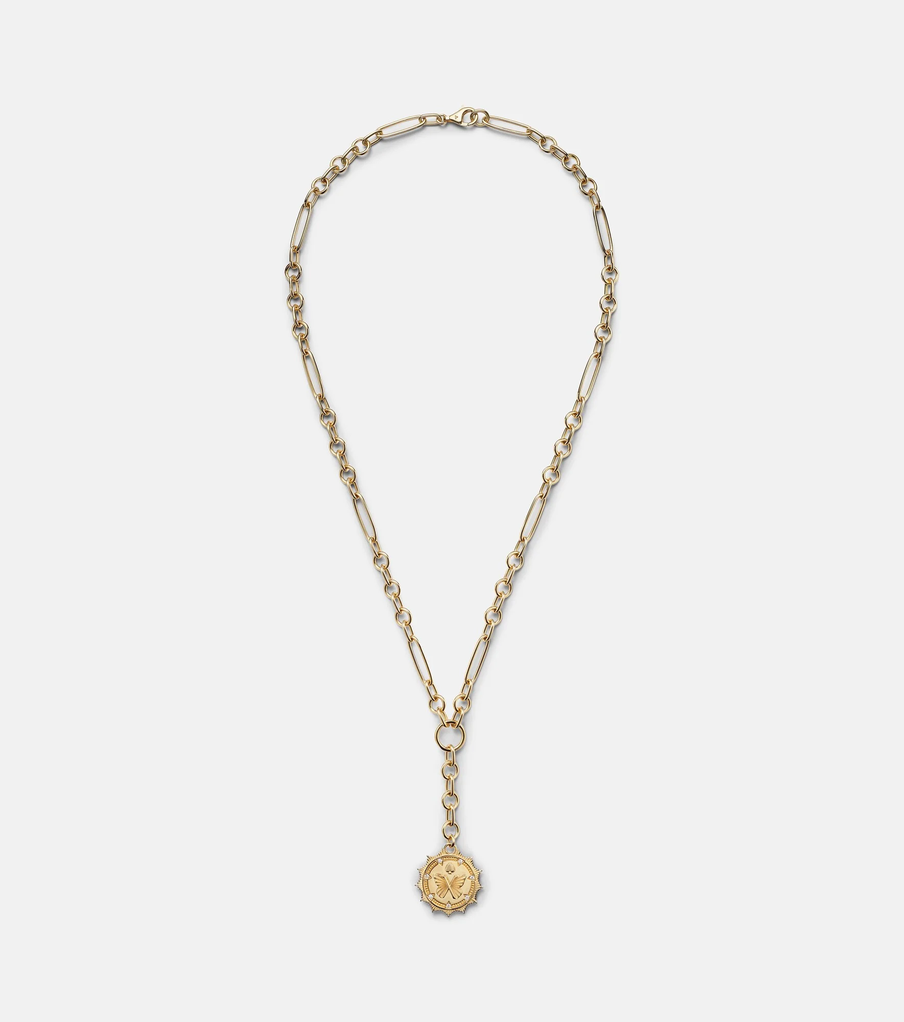 Reverie Small 18kt gold pendant necklace with diamonds - 1