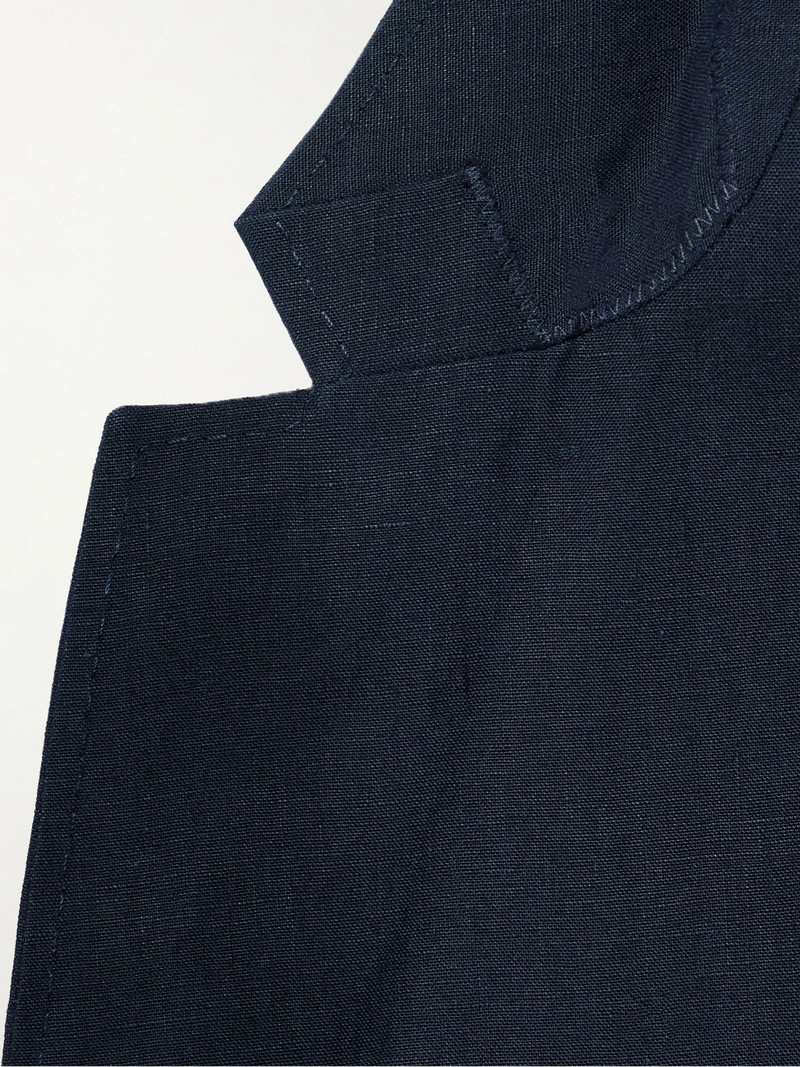 Garret Unstructured Linen Suit Jacket Navy 5