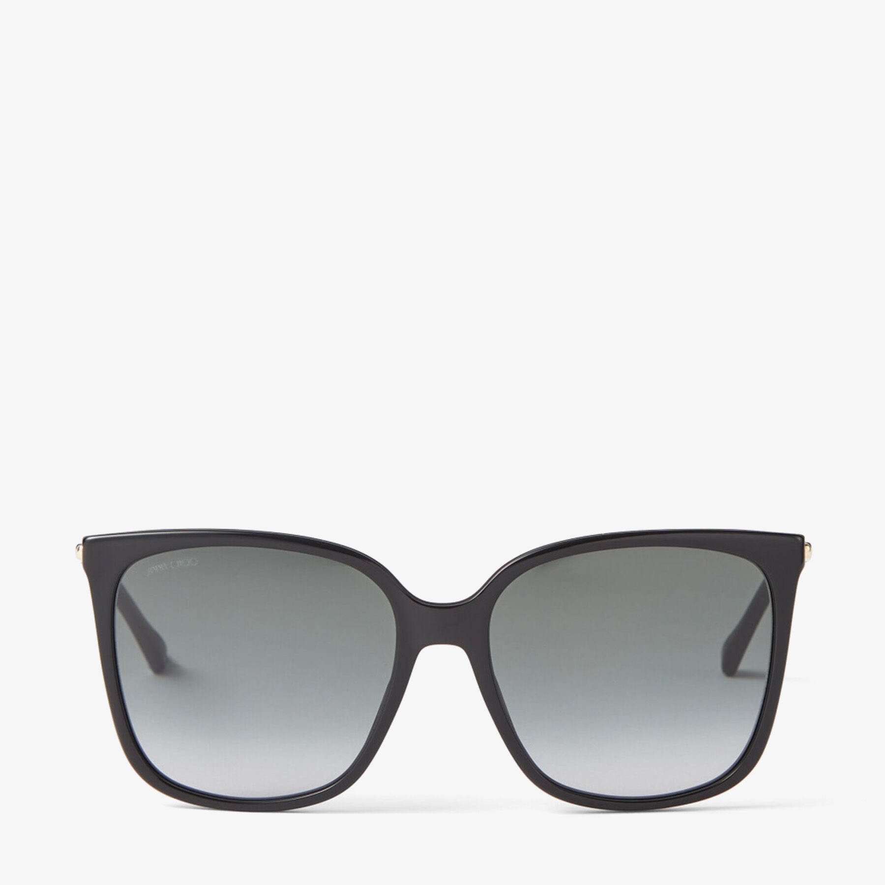 Scilla
Black Square-Frame Sunglasses with Black Glitter Temples - 1