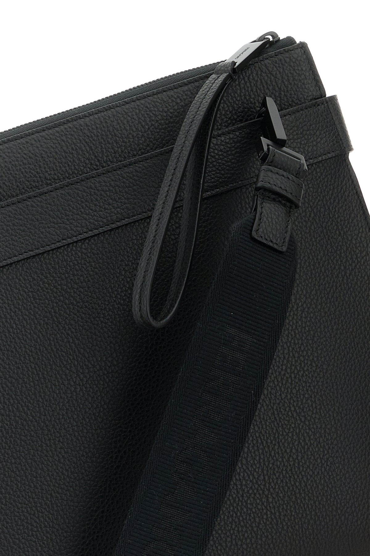 Black leather clutch - 4