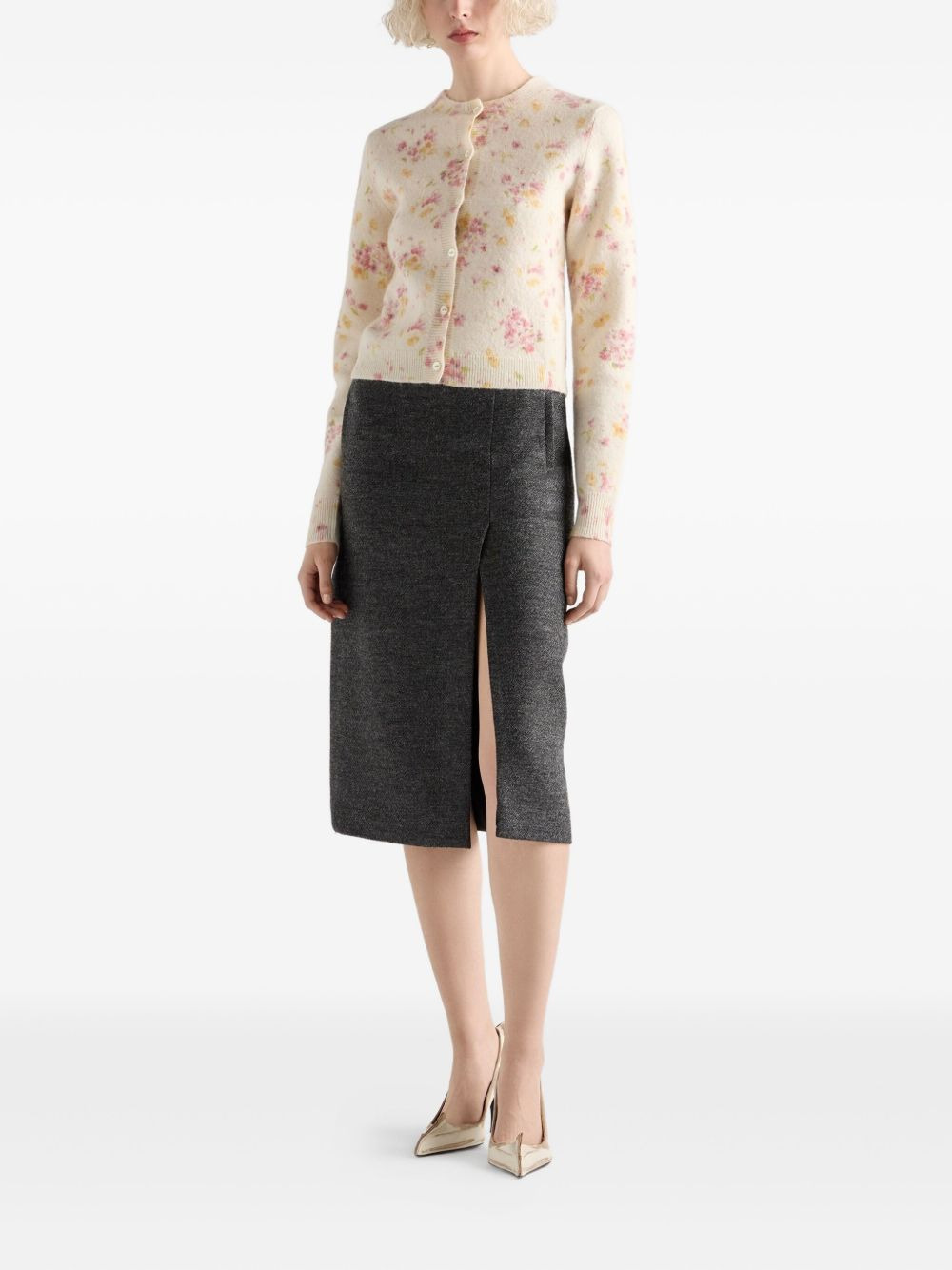floral-pattern cardigan - 2