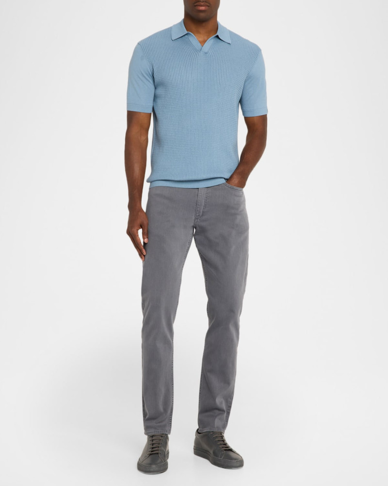 rag & bone Men & apos;s Saxon Silk-Cotton Polo Shirt outlook