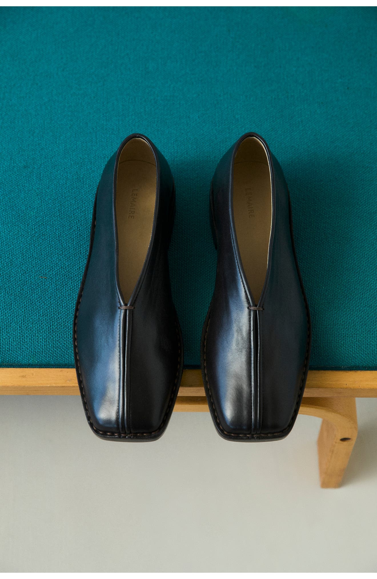 Lemaire Flat Piped Slippers Slip-On in Dark Chocolate Br490 at Nordstrom - 2