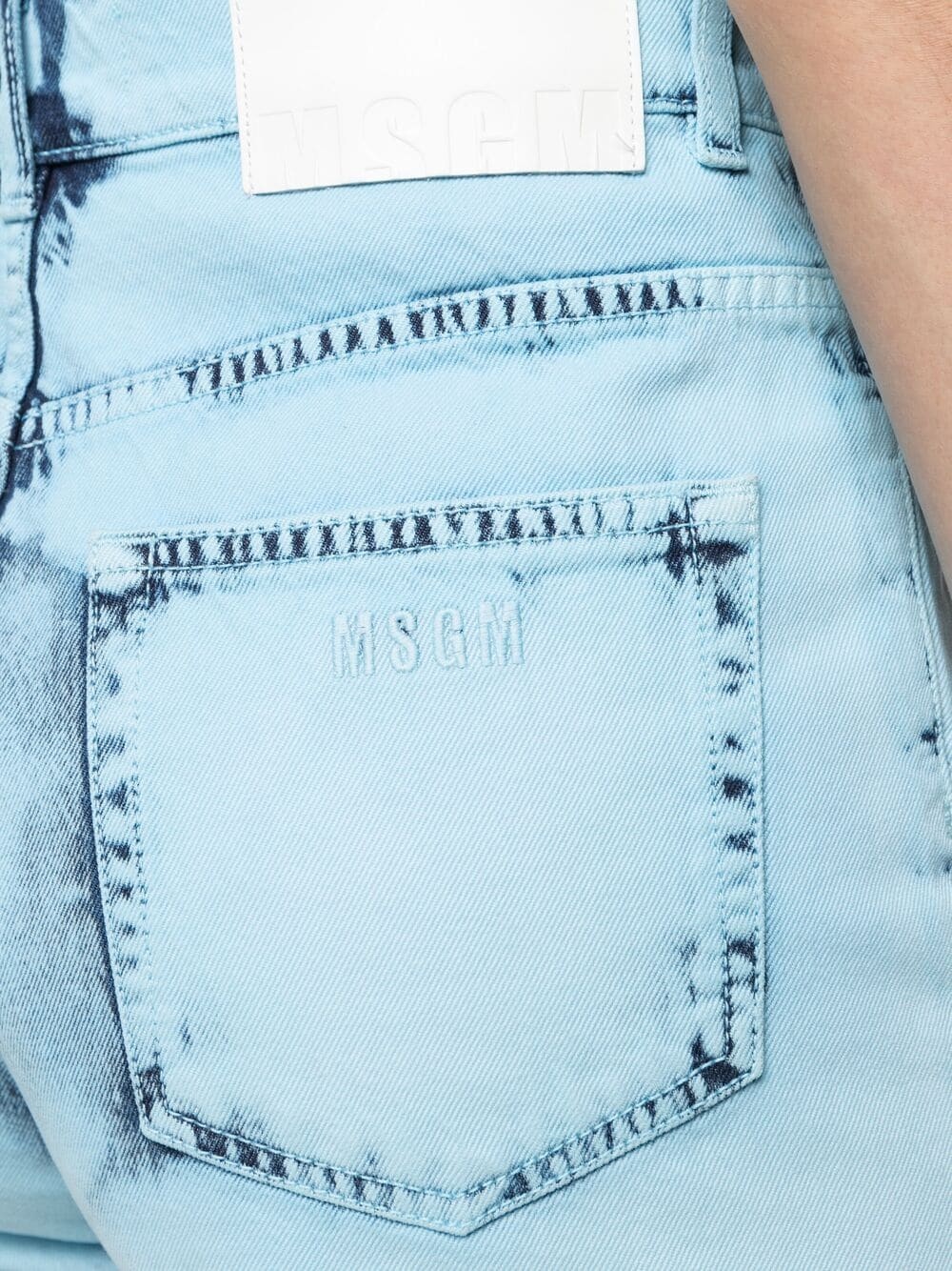 distressed-effect denim shorts - 5