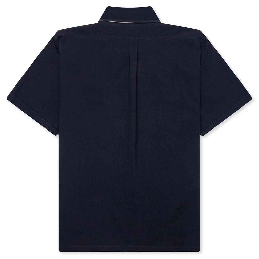 SHORT SLEEVE SHIRT WITH POCKET - NIGHT BLUE - 2