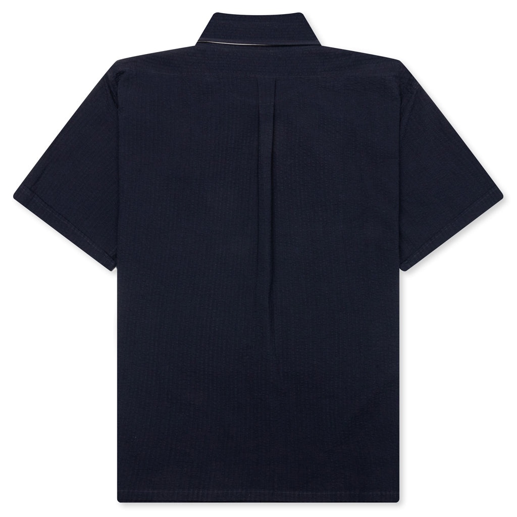 SHORT SLEEVE SHIRT WITH POCKET - NIGHT BLUE - 2