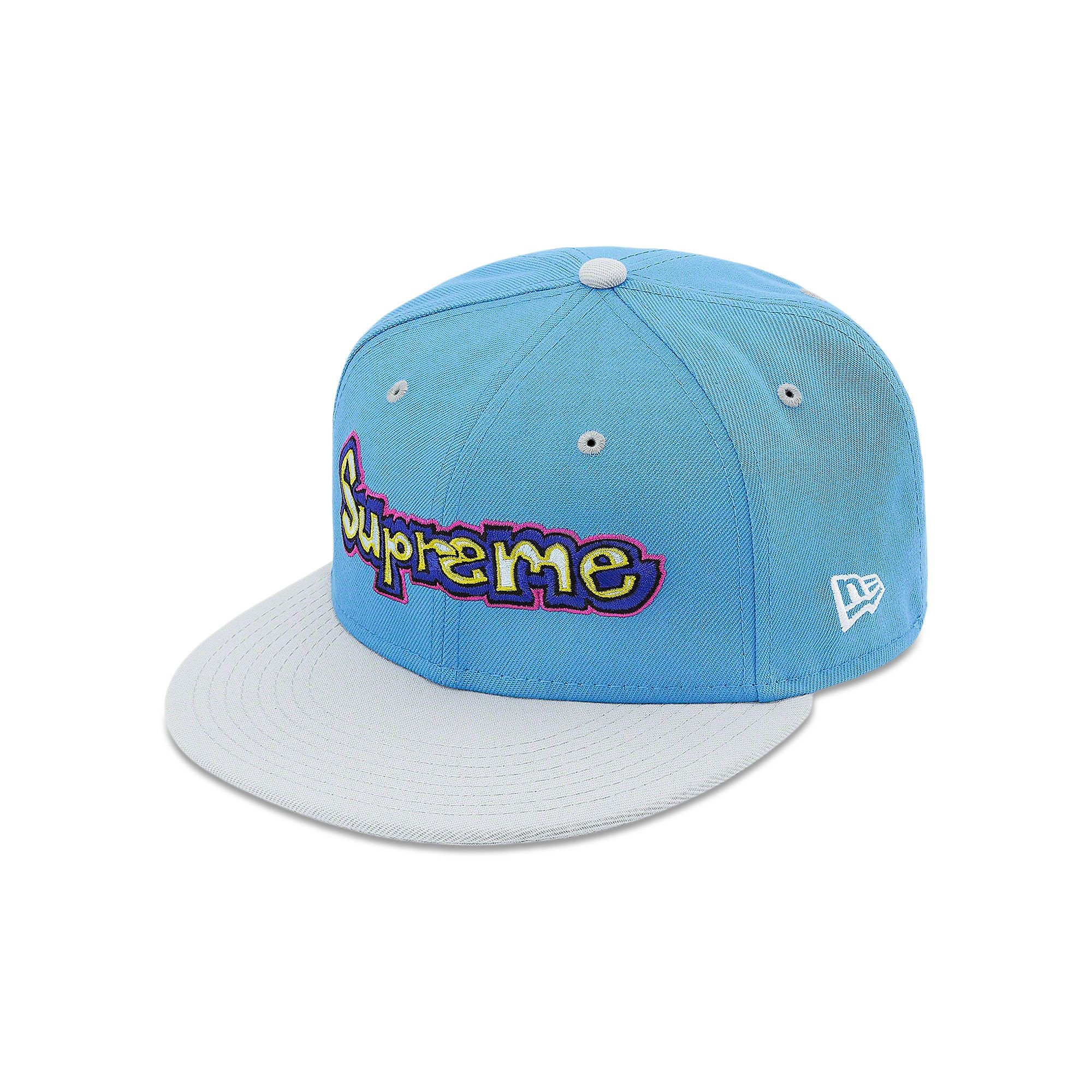 Supreme x New Era Gonz Logo Hat 'Light Blue' - 1