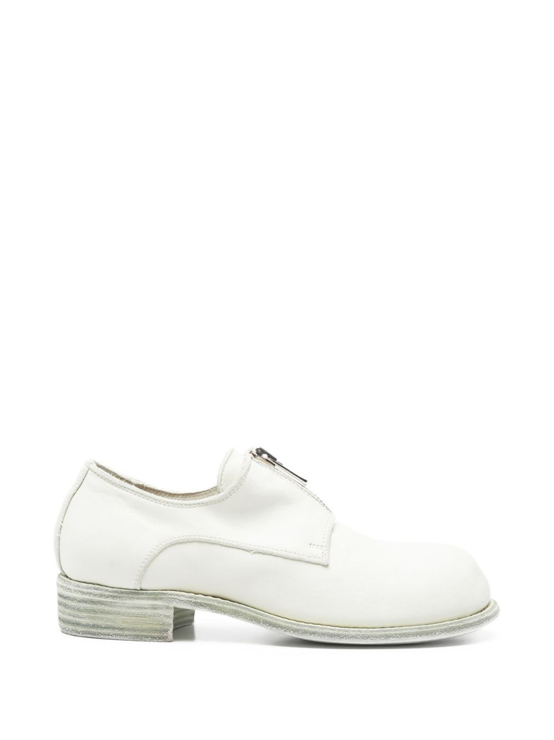 zip leather derby shoes 1