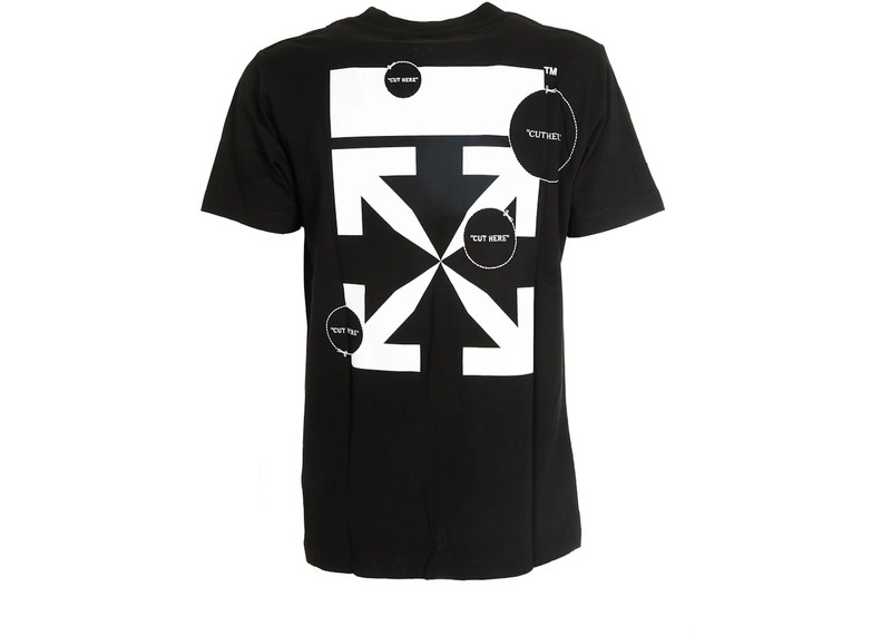 Off-White OFF-WHITE Slim Fit Cut Here Arrows T-shirt Black outlook