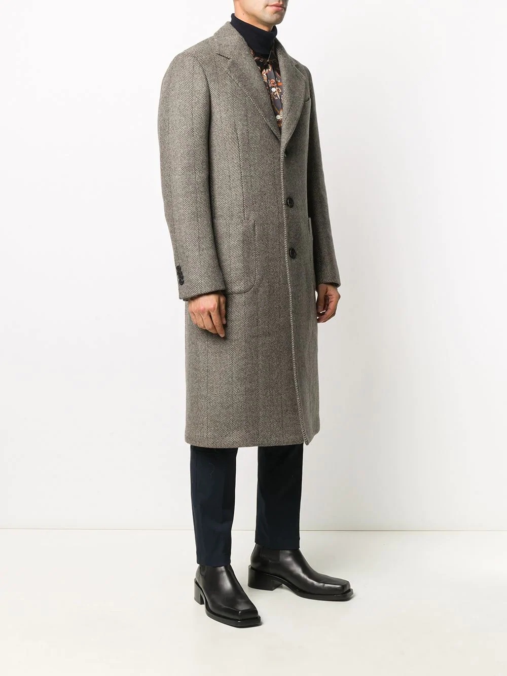 herringbone overcoat - 3