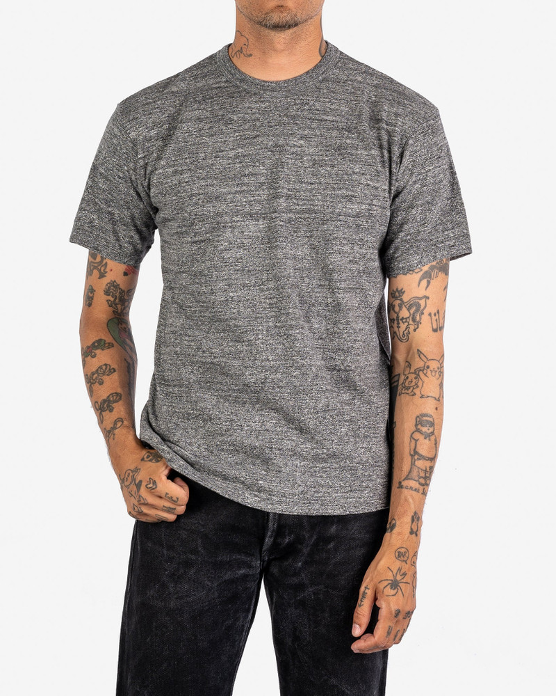 Iron Heart 6.5OZ LOOPWHEEL CREW NECK T-SHIRT WITH LONGER BODY - GREY outlook
