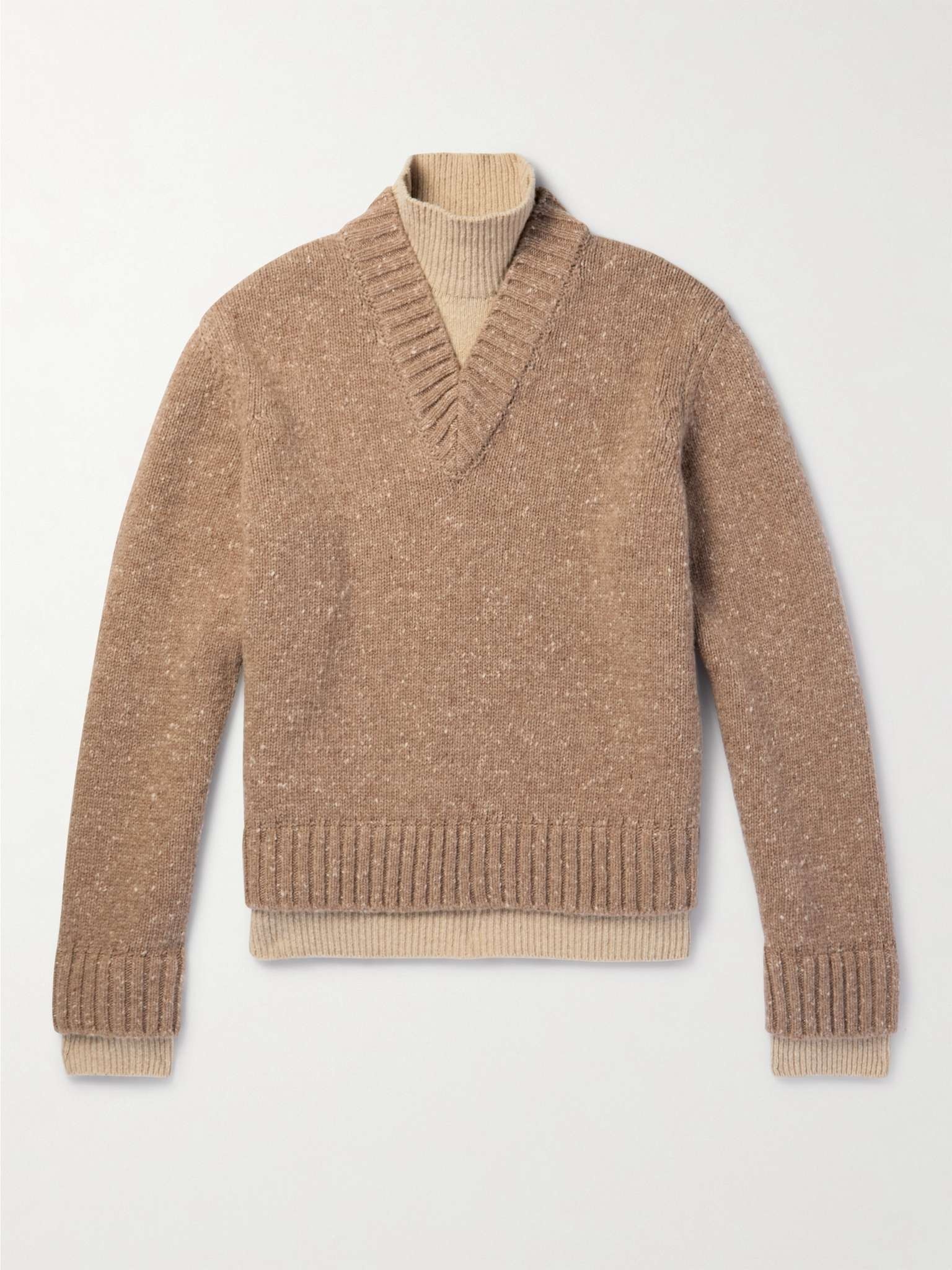 Layered Wool Sweater - 1