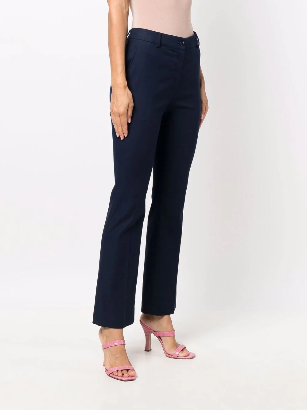 high-rise flared trousers - 4