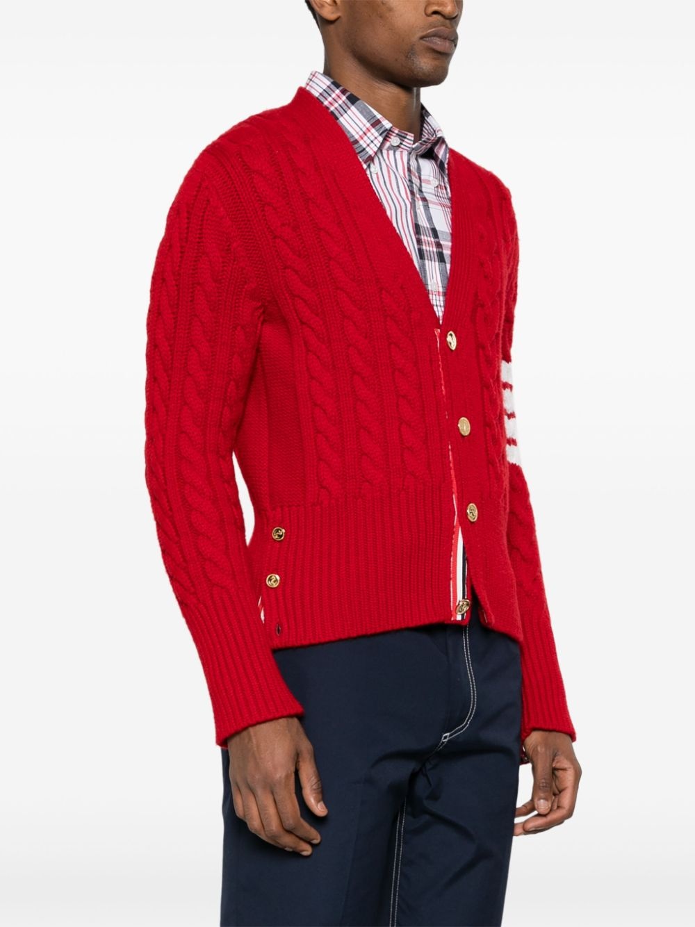 cable-knit cashmere cardigan - 3