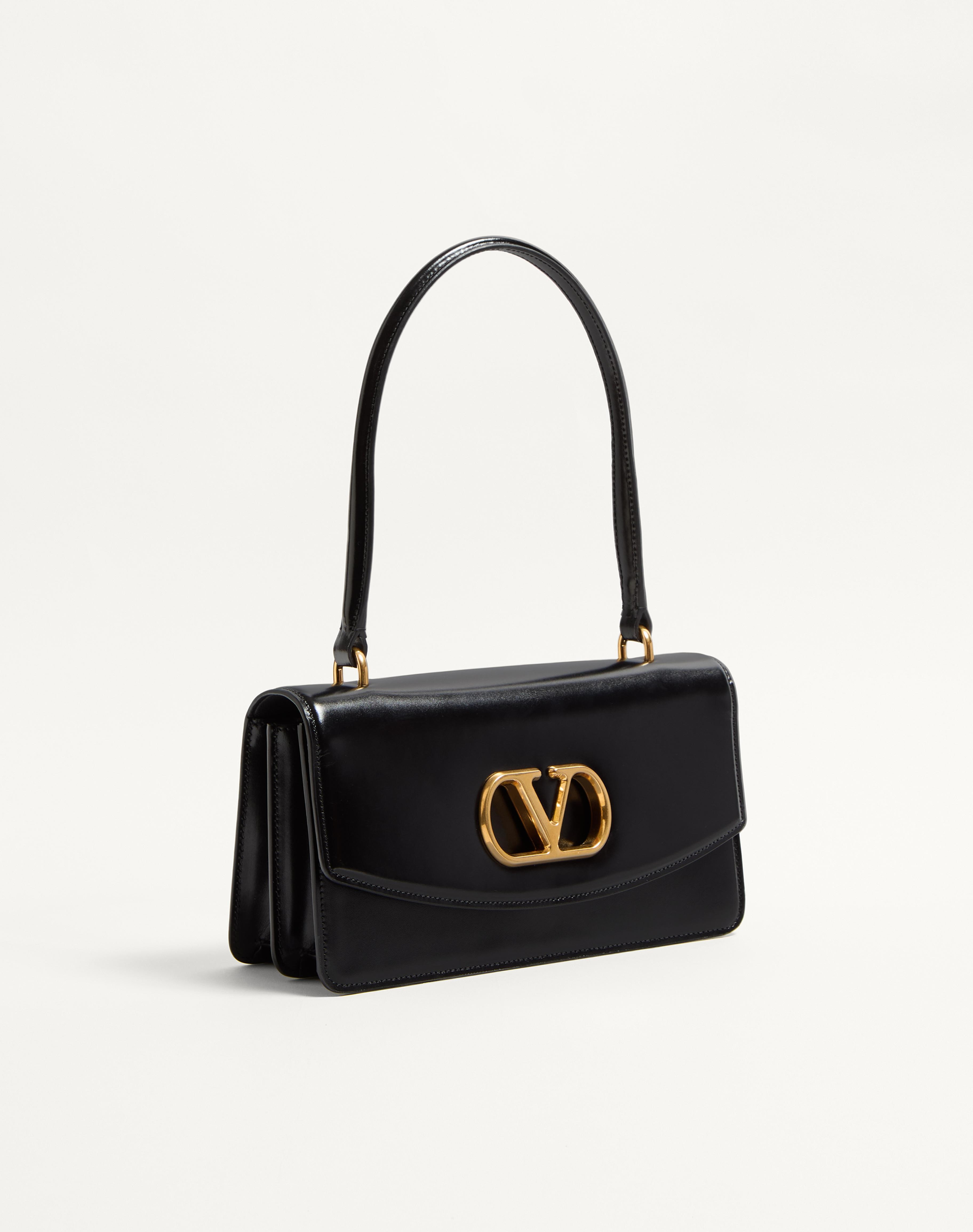 VALENTINO GARAVANI VAIN BAG WITH HANDLE IN SHINY CALFSKIN - 3