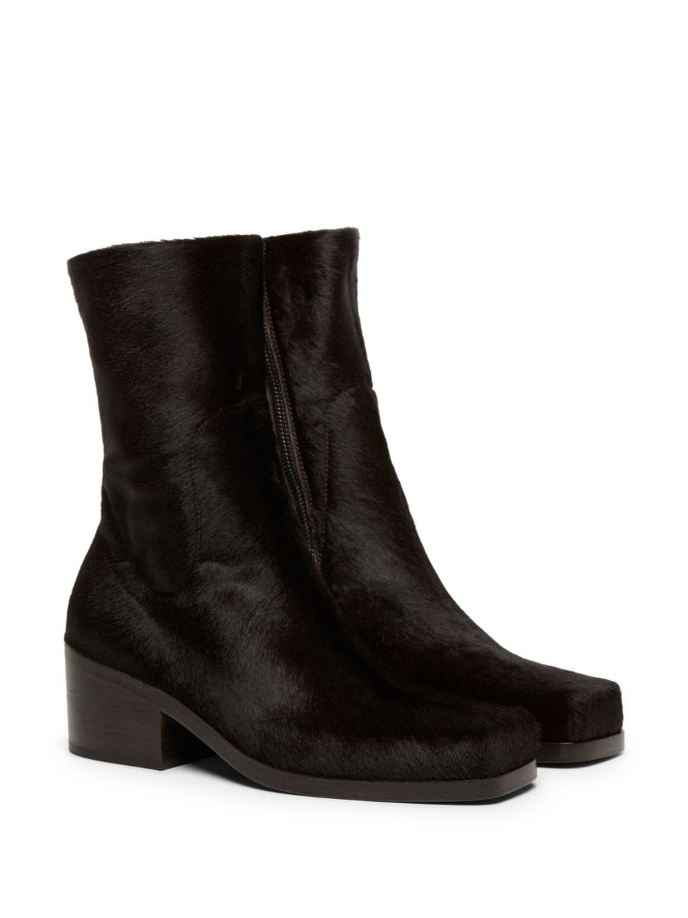 calf hair leather boots - 2