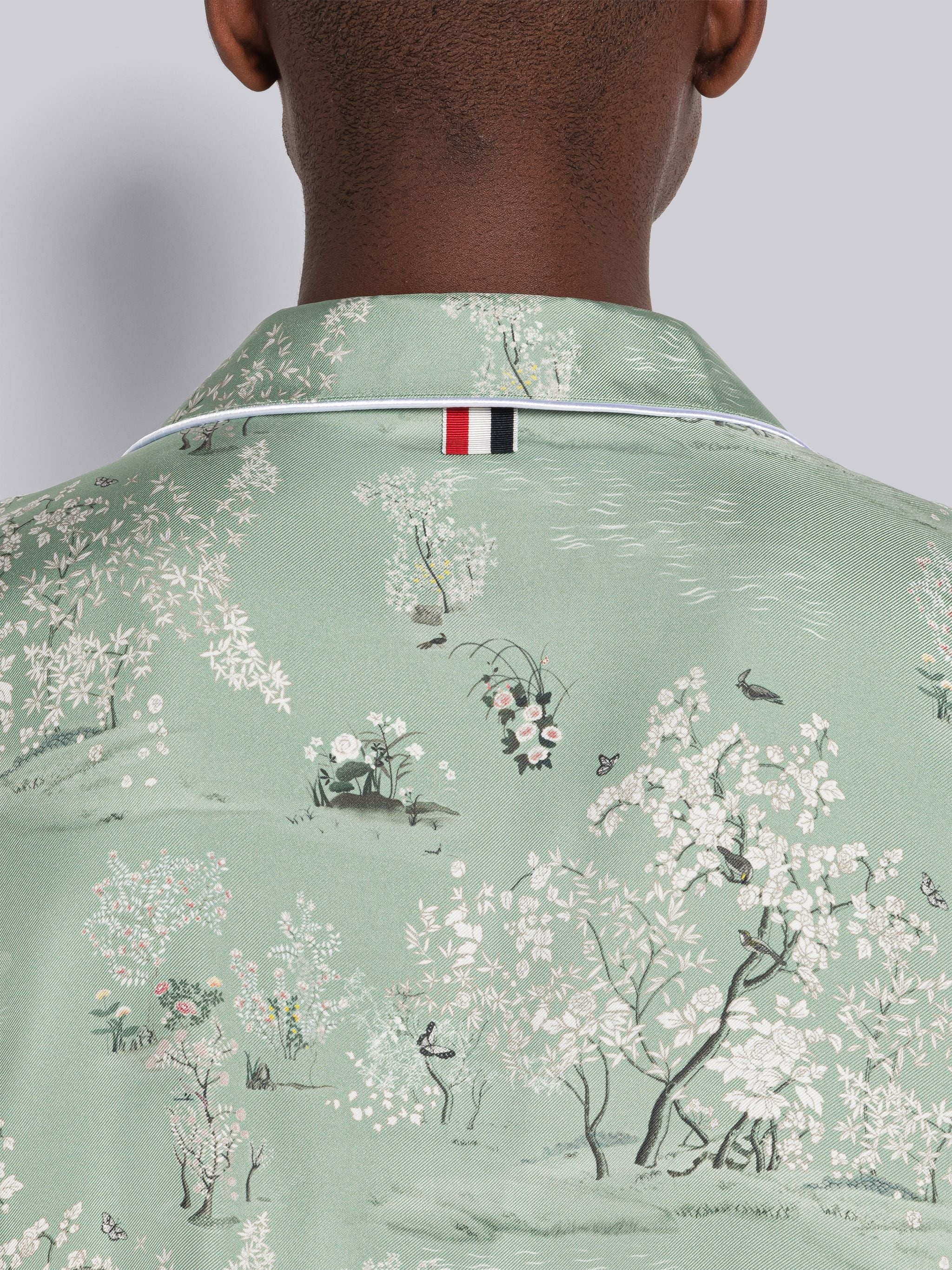 Silk Twill Toile Pajama Shirt - 6