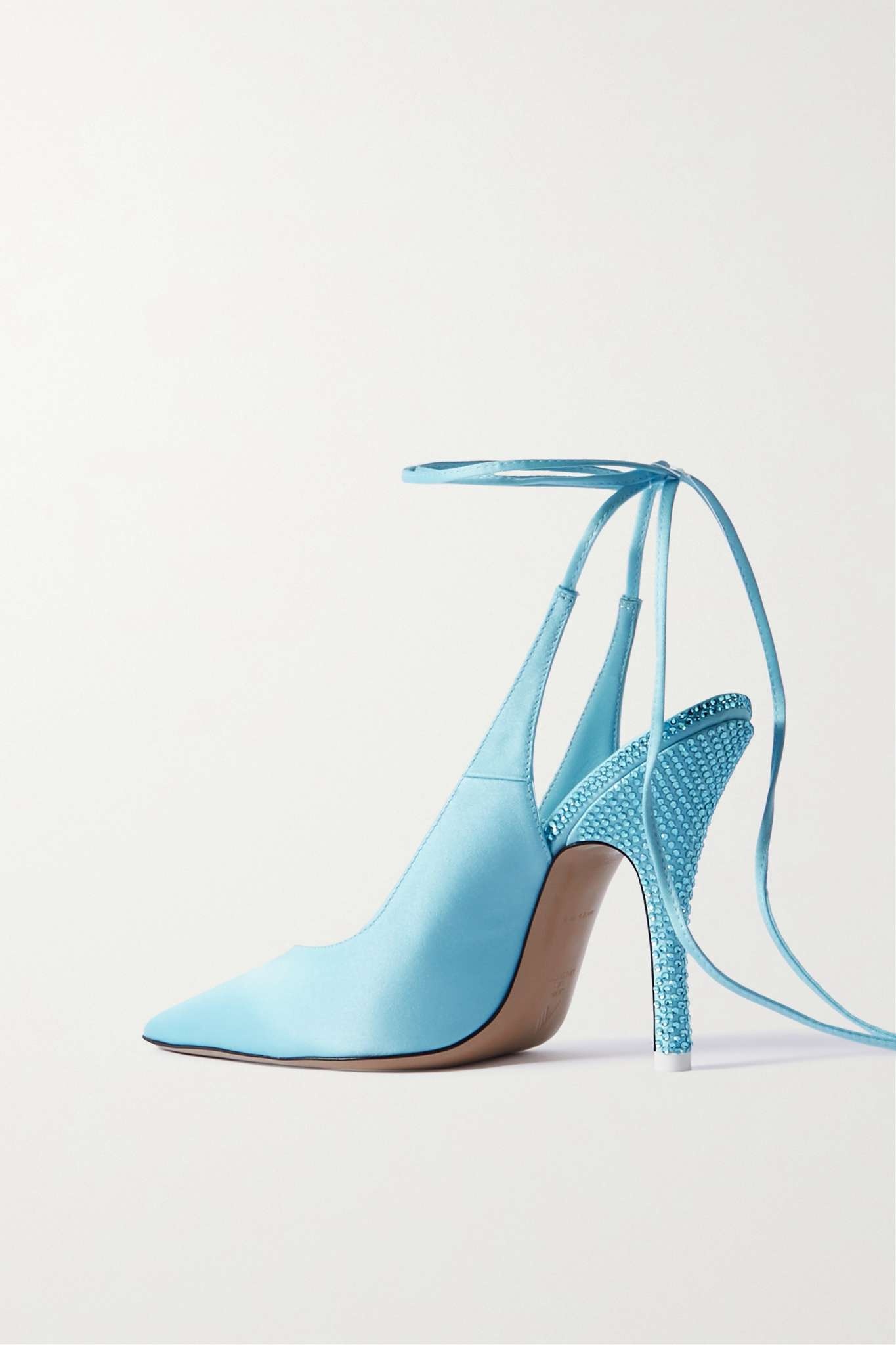 Venus crystal-embellished satin pumps - 3