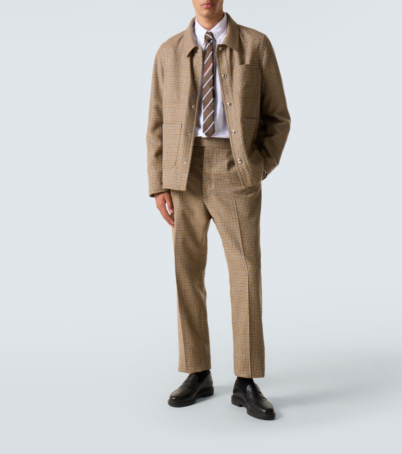 Thom Browne Houndstooth wool straight pants outlook