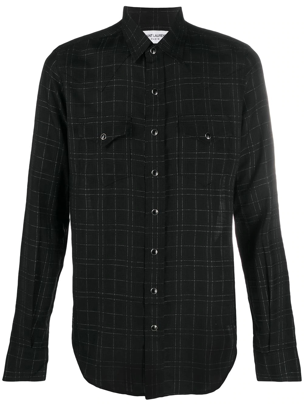 checked slim-fit shirt - 1