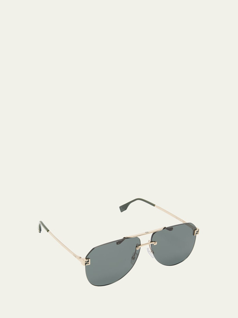 FENDI Men's Sky Monogram Metal Sunglasses outlook